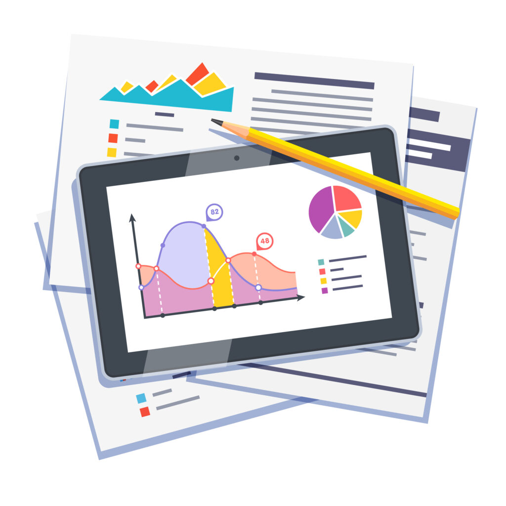data analytics dashboard with charts graphs and marketing funnel audit for business growth optimization